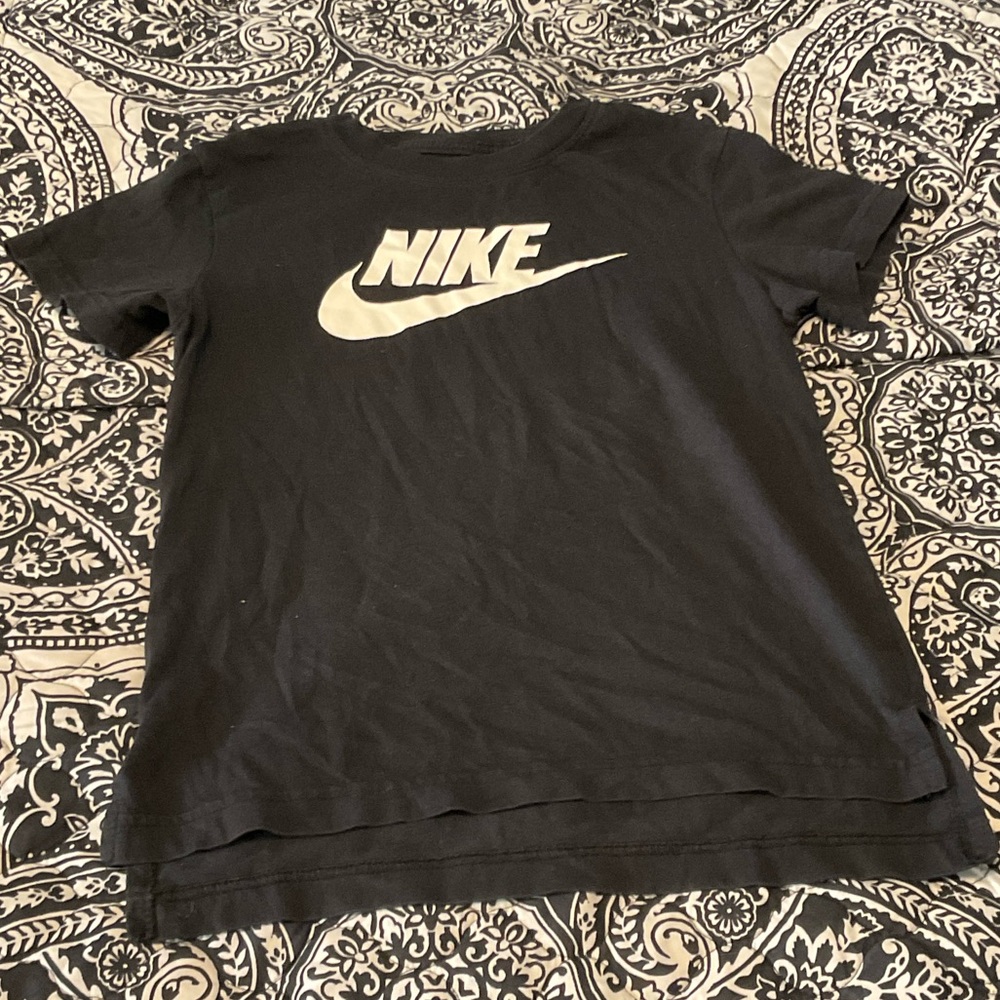 Nike Black Tee with White Logo